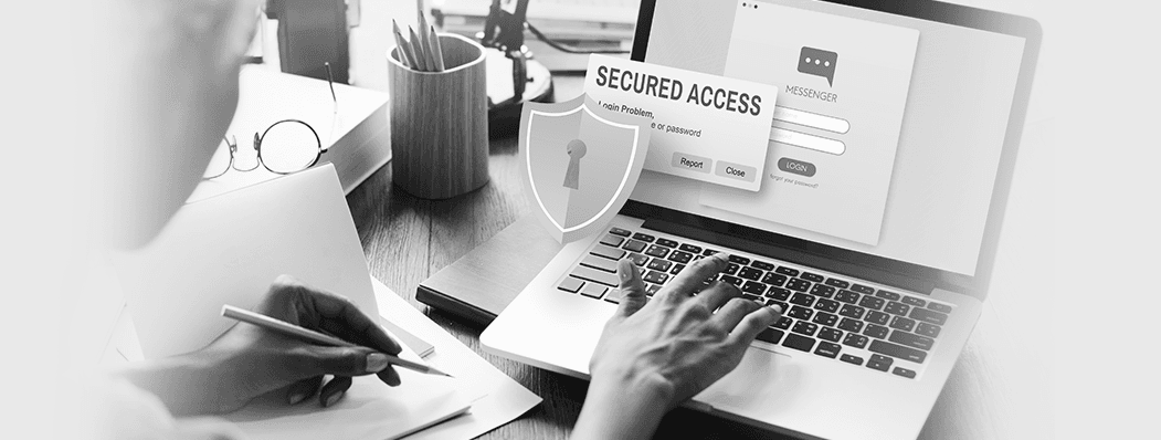 security measures while typing on a laptop